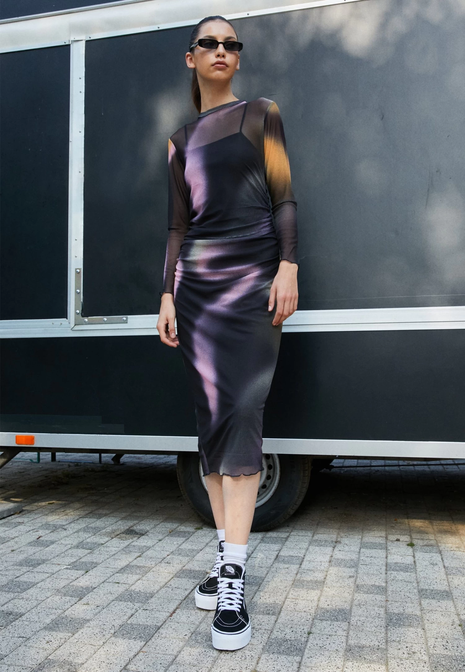 Vans Stackform - Sneakers Hoog - Black/True White 3 Vans Stackform - Sneakers Hoog - Black/True White - Afbeelding 3