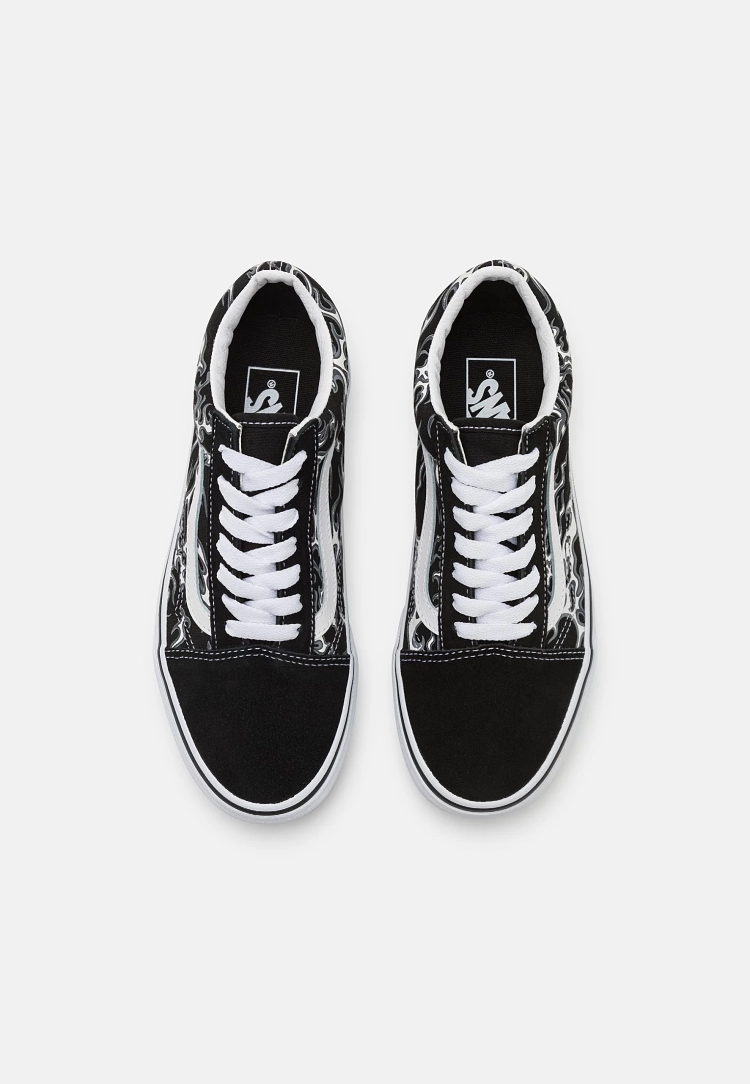 Vans Old Skool Unisex - Sneakers Laag - Flames Black/True White 4 Vans Old Skool Unisex - Sneakers Laag - Flames Black/True White - Afbeelding 4