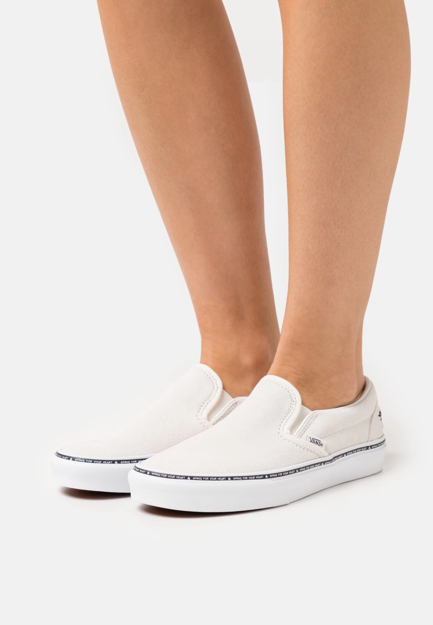 Vans Classic Slip On Unisex - Instappers - Light Gray/White 1 Vans Classic Slip On Unisex - Instappers - Light Gray/White