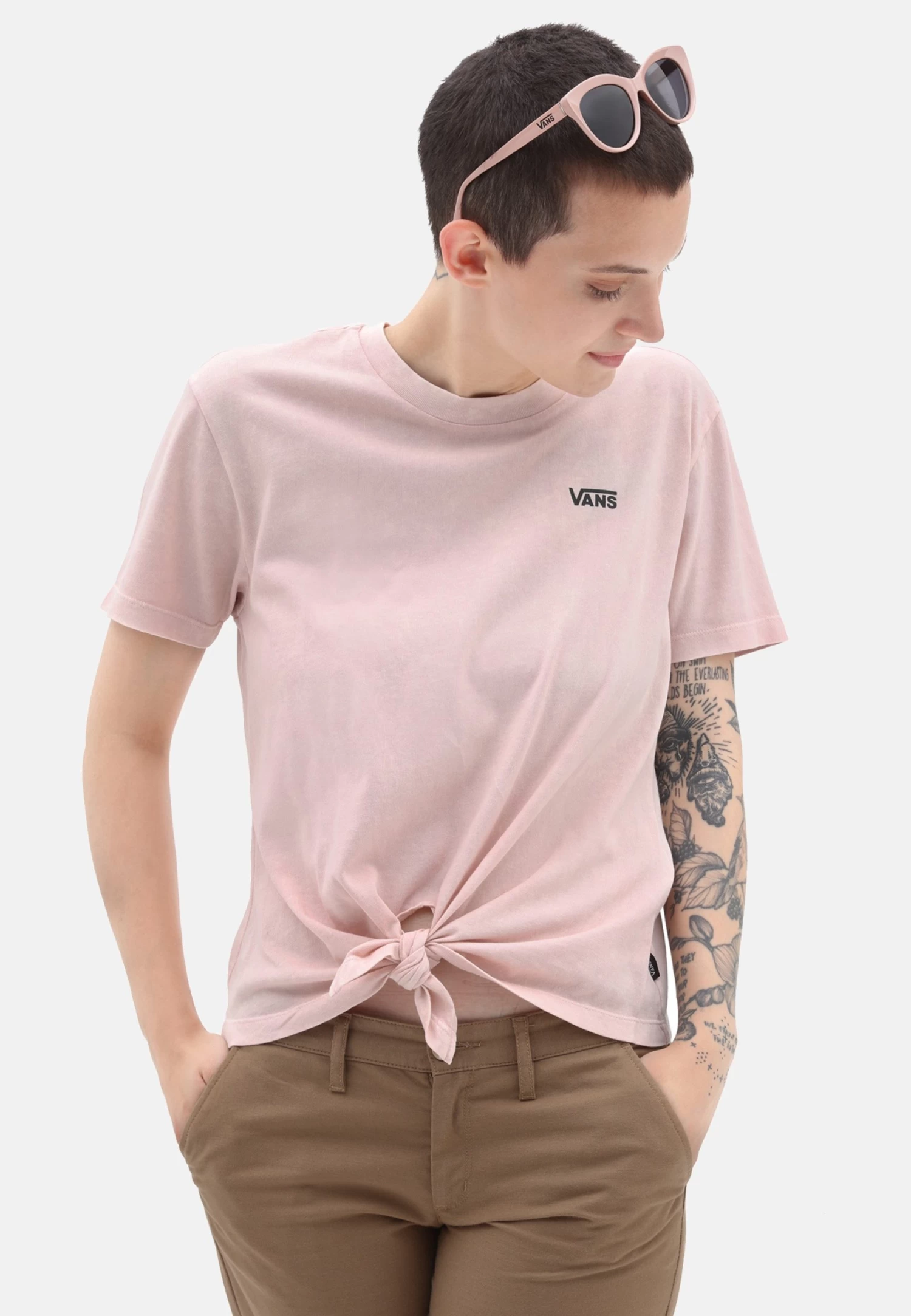 Vans V Wash Knot - T-Shirt Basic - Medium Pink 1 Vans V Wash Knot - T-Shirt Basic - Medium Pink