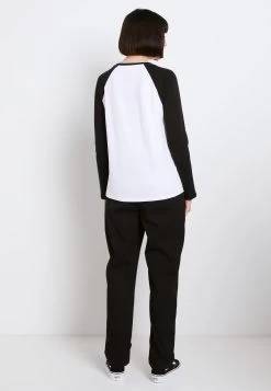 Vans Wm Flying V Ls Raglan - Longsleeve - White/Black -Kleding Verkoop 7cdf6837b4694bc3bed872f7b9e62eb4