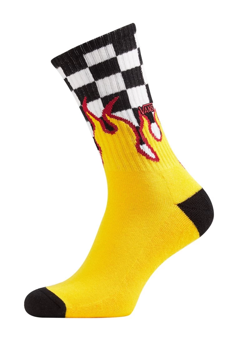 Vans Mn Flame Check Crew (6.5-9, 1Pk) - Sokken - Black-White Check-Flame 1 Vans Mn Flame Check Crew (6.5-9, 1Pk) - Sokken - Black-White Check-Flame
