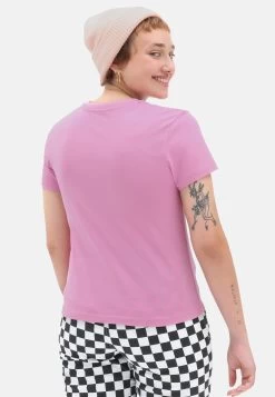 Vans Flying V Crew- T-Shirt Print - Medium Pink -Kleding Verkoop 905fec6a7c8a4301965e5f625443f7a4