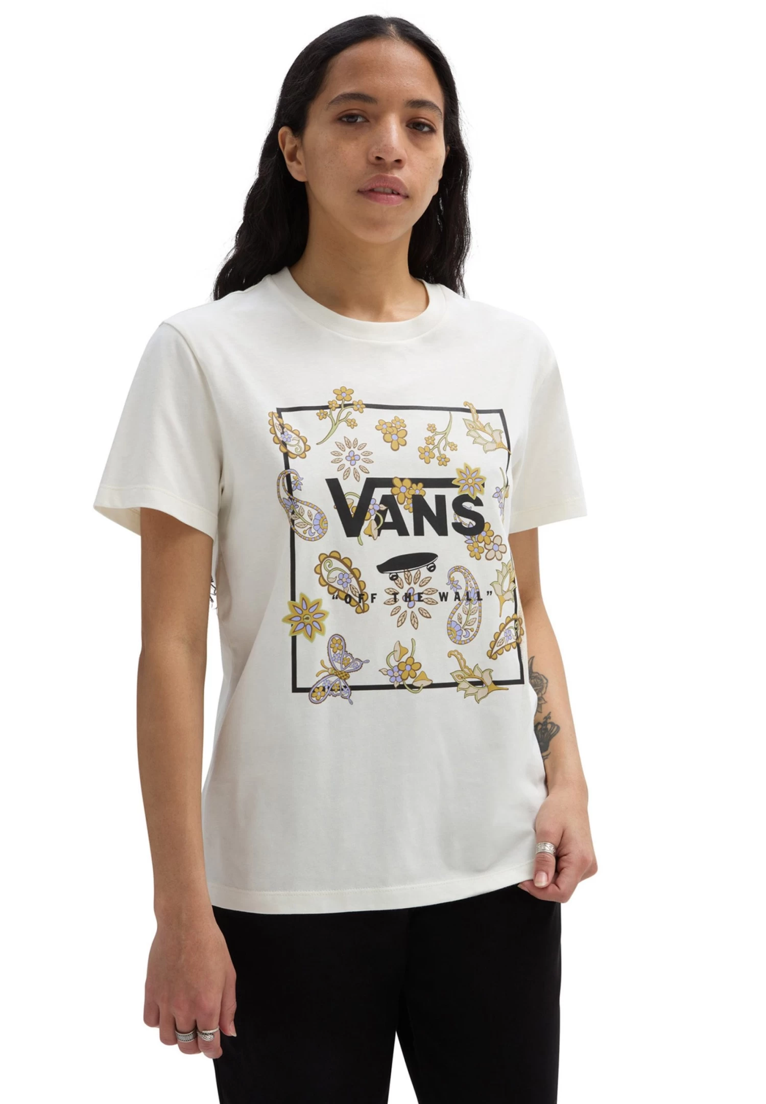 Vans Trippy Floral Bff - T-Shirt Print - Marshmallow 1 Vans Trippy Floral Bff - T-Shirt Print - Marshmallow