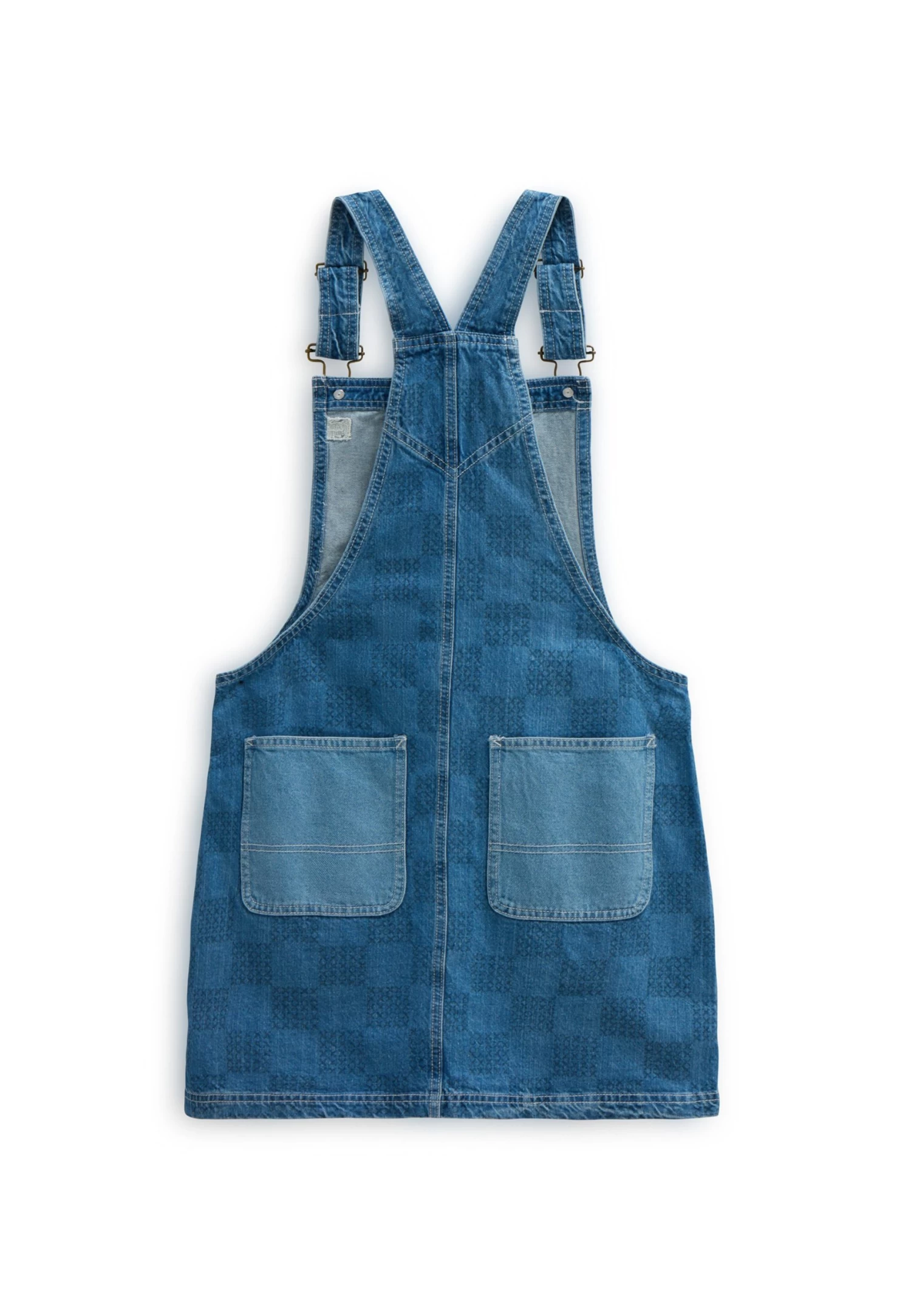 Vans Mended Check Pinafore - Spijkerjurk - Stone Wash 2 Vans Mended Check Pinafore - Spijkerjurk - Stone Wash - Afbeelding 2