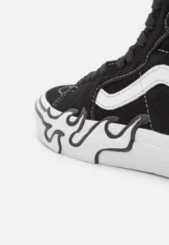 Vans Sk8-Hi Flame Unisex - Sneakers Hoog - Black/White -Kleding Verkoop a149e416c23441548306eea408b74ca8