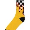 Vans Mn Flame Check Crew (9.5-13, 1Pk) - Sokken - Black-White Check-Flame