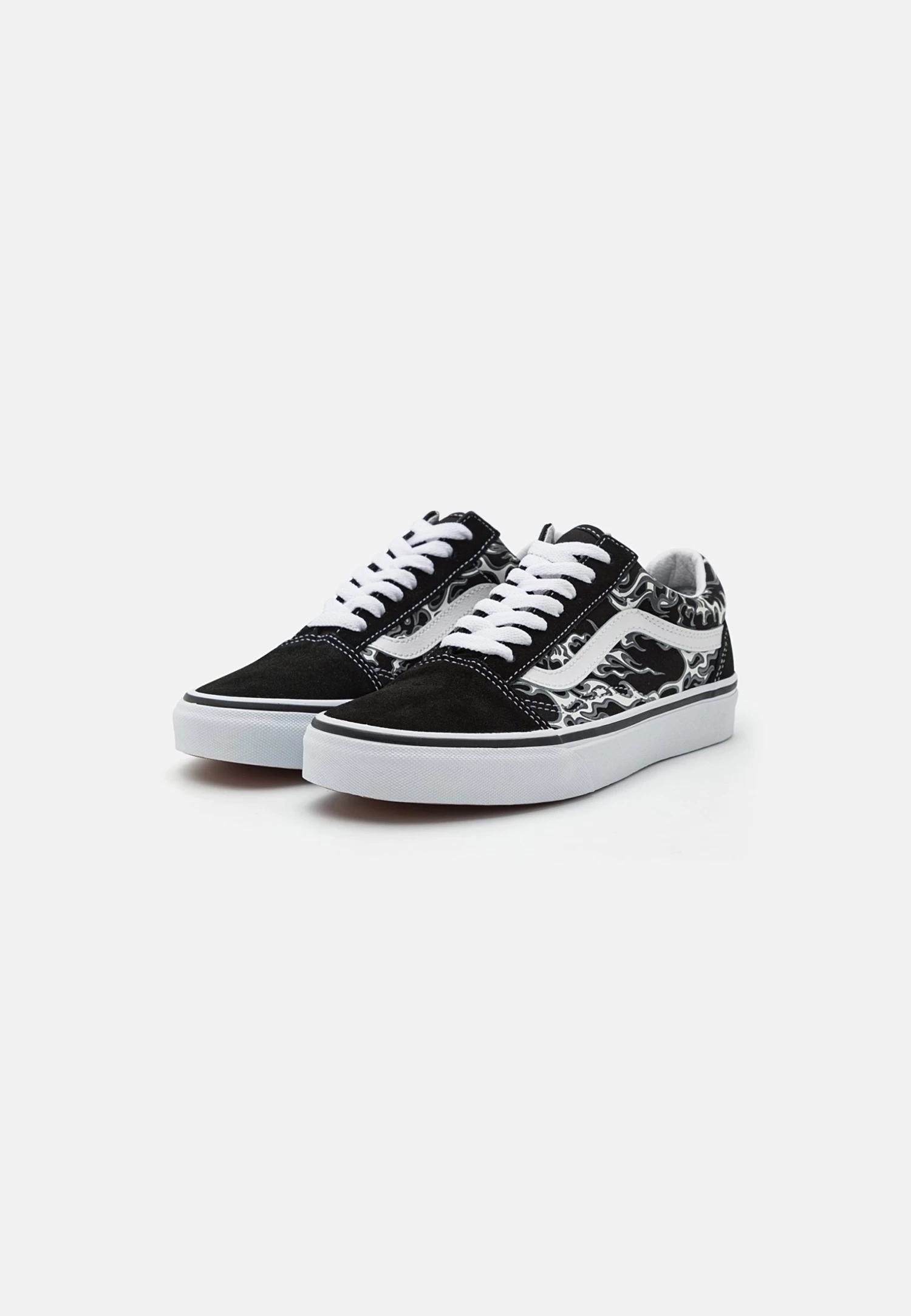 Vans Old Skool Unisex - Sneakers Laag - Flames Black/True White 2 Vans Old Skool Unisex - Sneakers Laag - Flames Black/True White - Afbeelding 2