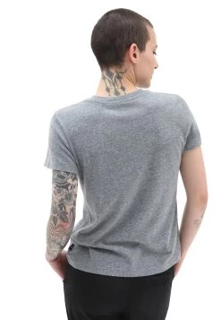 Vans Flying V Crew- T-Shirt Print - Grey Heather -Kleding Verkoop da43857edb964f9a910164a58829cae0