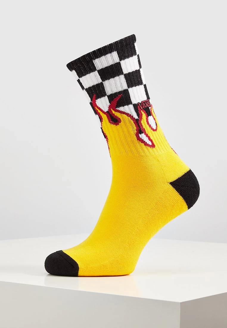 Vans Mn Flame Check Crew (6.5-9, 1Pk) - Sokken - Black-White Check-Flame 2 Vans Mn Flame Check Crew (6.5-9, 1Pk) - Sokken - Black-White Check-Flame - Afbeelding 2