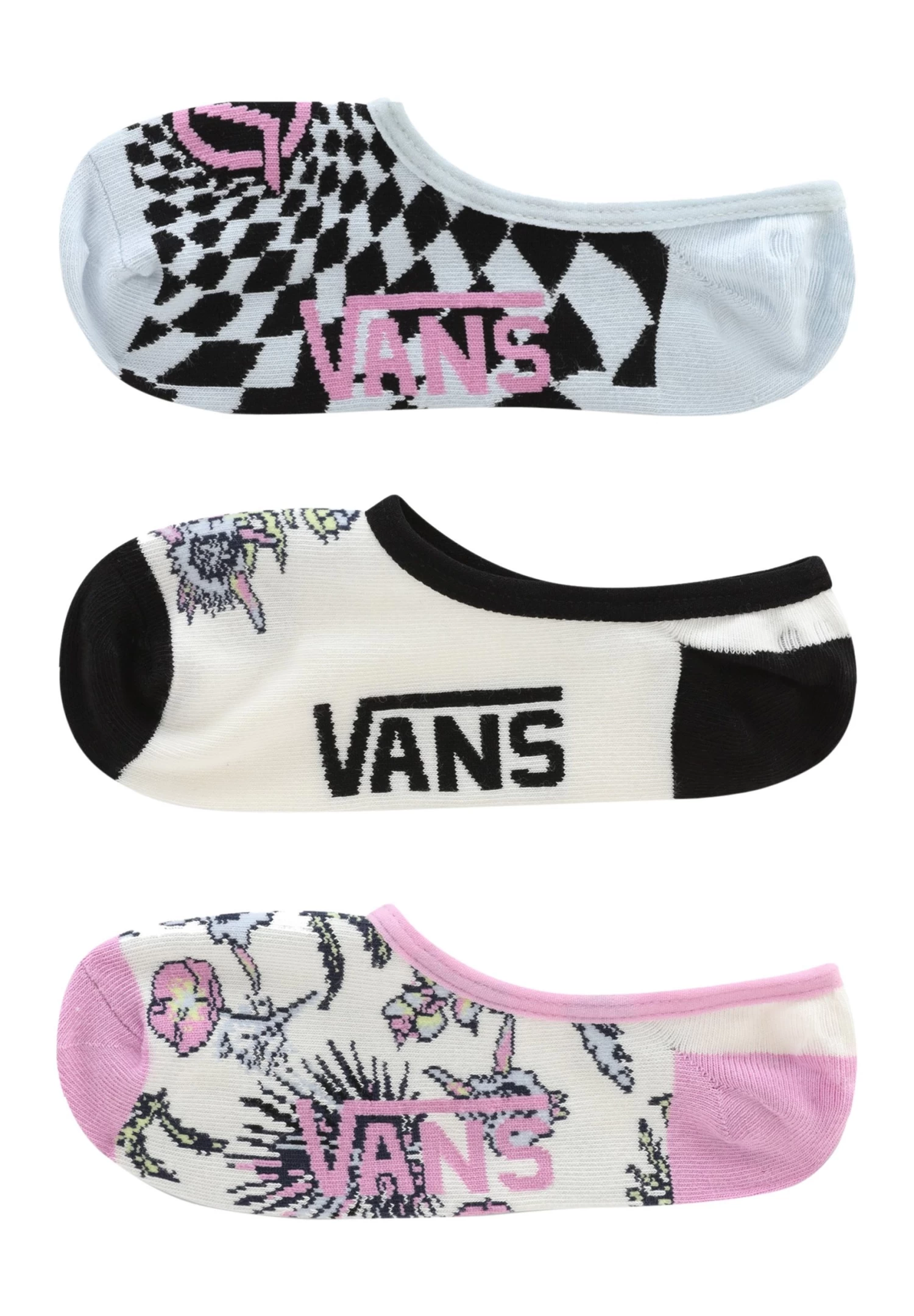 Vans Wm Bloom Checkz Canoodles (6.5-10, 3Pk) - Sokken - Multi 1 Vans Wm Bloom Checkz Canoodles (6.5-10, 3Pk) - Sokken - Multi