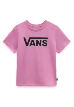 Vans Flying V Crew- T-Shirt Print - Medium Pink -Kleding Verkoop f930d38250904af08d6c6359cf9fc42c